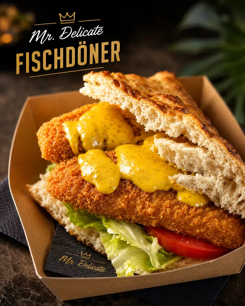 Beispielmotiv: Fischdöner mit knusprigem Backfisch